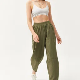 Olalook Women Mid Rise Cotton Regular Trousers-image-18
