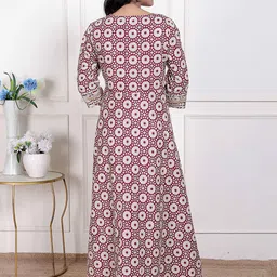 MIRAVAN Floral Printed Gotta Patti Ethnic Dresses image 4
