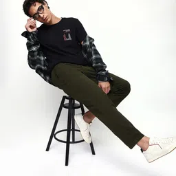 Dennis Lingo Men Solid Relaxed Fit Cotton Cargos Trousers-picture-29