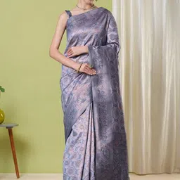 HI FI NX Woven Design Zari Art Silk Banarasi Saree-image-1