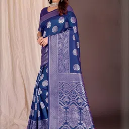 Moda Rapido Woven Design Zari Silk Cotton Kanjeevaram Saree image 4