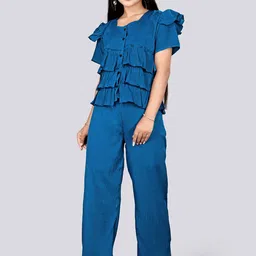 Fabangel Girls Square Neck Top With Trousers-picture-43