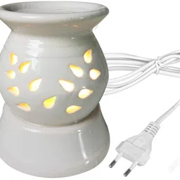 PEEPRESION Electric Round Oil Diffuser With 2-Jasmine Aroma Oil (10ml Each) Night Lamp | Home, Office, Spa, Bedroom, Club, Temple, Pub Bar, Gym Diffuser image 3