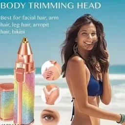 Votvy A2 Portable 2 In 1 Eyebrow Remover and Pain less Hair Remover Fully Waterproof Trimmer 60 minRuntime 2 Length Settings image 4