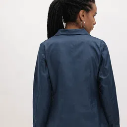 cottinfab Women Solid Single Breasted Formal Blazer image 5