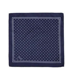 Louis Philippe Men Navy Blue Printed Pocket Square image 3