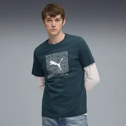 Men Printed Round Neck Cotton Blend Green T-Shirt-image-61