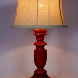 foziq Brown & Cream Solid Table Lamps image 5