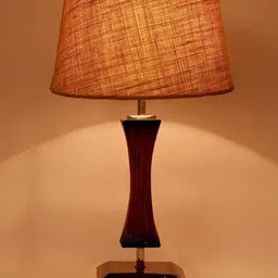 foziq Brown & Beige Solid Table Lamps image 5