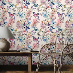 flipkart smartbuy Floral & Botanical Multicolor Wallpaper image 2