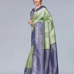 saretramall Ethnic Motifs Woven Design Zari Banarasi Saree image 4