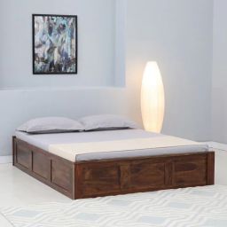 woodsworth from pepperfry Horten Sheesham Wood King Size Bed In Provincial Teak Finish With Box Storage-picture-42