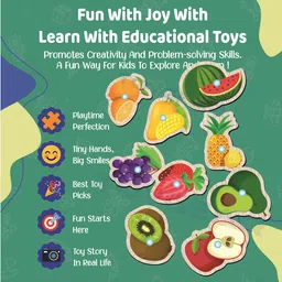 toygear Combo Pack Fruit & Vegetable Wooden Puzzle Combo | Early Learning Board image 3