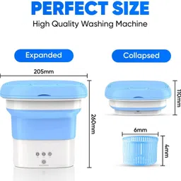 kapi Mini Portable Foldable 9L Washing Machine semi Automatic 3 Modes, Washer+Dryer Washing Machine Door Hinge image 5