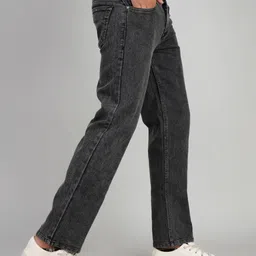 white leapard Men Regular Mid Rise Grey Jeans image 3