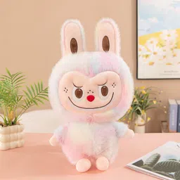 av toys Rainbow Labubu Doll with Scarf Anime Plush Soft Stuffed Figure Plush Toy Doll - 30 cm image 2