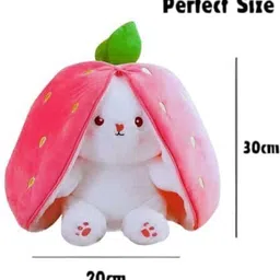 sparknest Strawberry Bunny Soft Toy - 25 cm image 3