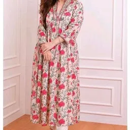 rohika Women Viscose Rayon Kurti Pant Set image 3