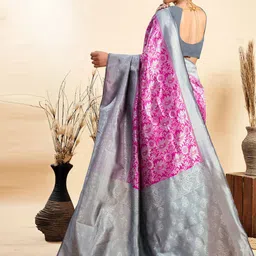 KALINI Woven Design Zari Paithani Saree image 2