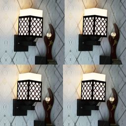 Gojeeva Black Wood Square Shaped Wall Lamp-picture-49