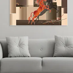 nestroots Red & Black Pride in Solitude Canvas Painting Wall Art-image-59