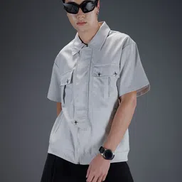 SOKO STREET Cutaway Collar Drop-Shoulder Sleeves Relaxed Fit Casual Shirt-image-89