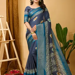 KALINI Floral Zari Art Silk Banarasi Saree-picture-21