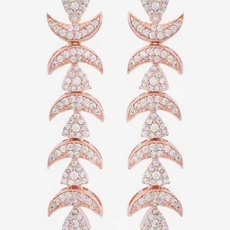 Kushal's Fashion Jewellery Rose Gold-Plated Cubic Zirconia-Studded Jewellery Set image 2