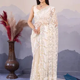 VAIRAGEE Floral Embroidered Saree-picture-39