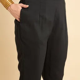 Anouk Rustic Floral Embroidered Zari Work A-line Kurta With Trouser And Dupatta image 4