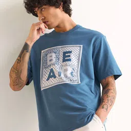 THE BEAR HOUSE Men Printed Drop-Shoulder Sleeves T-shirt-picture-28