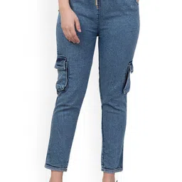 Ira Collections Women Comfort Jogger Mid-Rise Stretchable Jeans-image-15