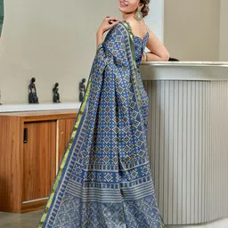 LeeliPeeri Designer Zari Bagru Saree image 2
