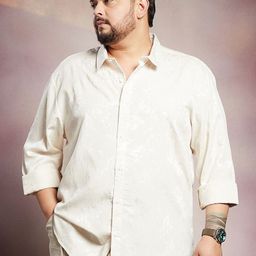 Instafab Plus Comfort Spread Collar Cotton Shirt-picture-26