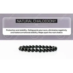 Gemsmantra Unisex Crystals Agate Protection Grounding & Strength Elasticated Bracelet image 2