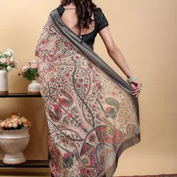 DAATAR Ethnic Motifs Woven Design Zari Saree With Blouse Piece image 5