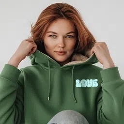 TOGS & TERRE Women Printed Hooded Oversized Sweatshirt image 2