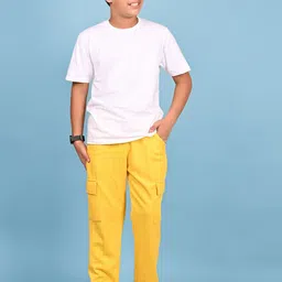 BAESD Boys Pack Of 2 Mid-Rise Regular Cargo Trousers image 5