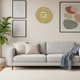 RANDOM Multicoloured & Gold-Toned Printed Contemporary Wall Clock image 5