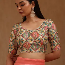 Soch Ethnic Motif Printed with Embroidered Padded Blouse With Sequins-picture-42