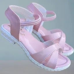 NEW LATEST Pink Leather Slip-on Toe Ring Sandals-picture-31