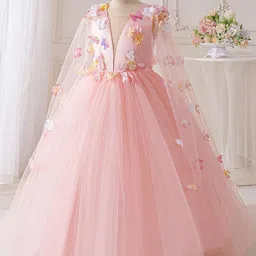 StyleCast x Revolte Girls Plunge Neck Applique Gown Maxi Dress-image-42