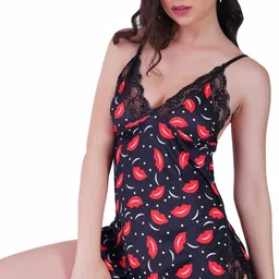 GuSo Shopee Women Black Net Baby Dolls image 4