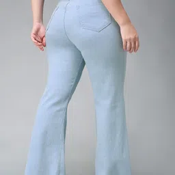 Miss Chase A+ Women Bootcut High-Rise Heavy Fade Stretchable Jeans image 5