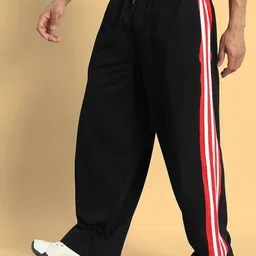 WEARDUDS Men Stripped Relaxed-Fit Track Pants image 3