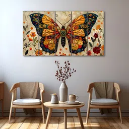 The Castle Decor Brown & Cream-Coloured 5 Piece Wood Other Wall Paintings-image-81