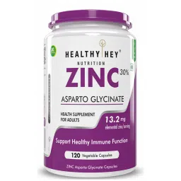 HealthyHey Nutrition Zinc Asparto Glycinate - 120 Capsules-image-96