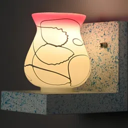 SOMIL Pink Glass Cylinder Printed Wall Lamps image 4