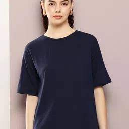 URBANICE Round Neck Drop-Shoulder Sleeves Cotton Oversized T-shirt-picture-11