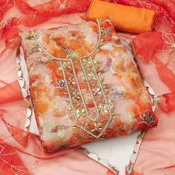 Ishin Organza Unstitched Dress Material-picture-30